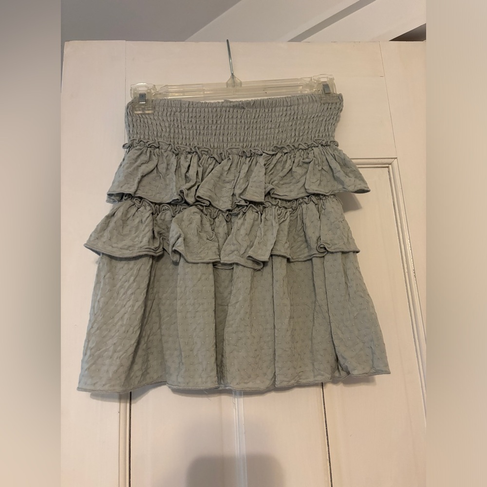 Light green mini skirt Amazon